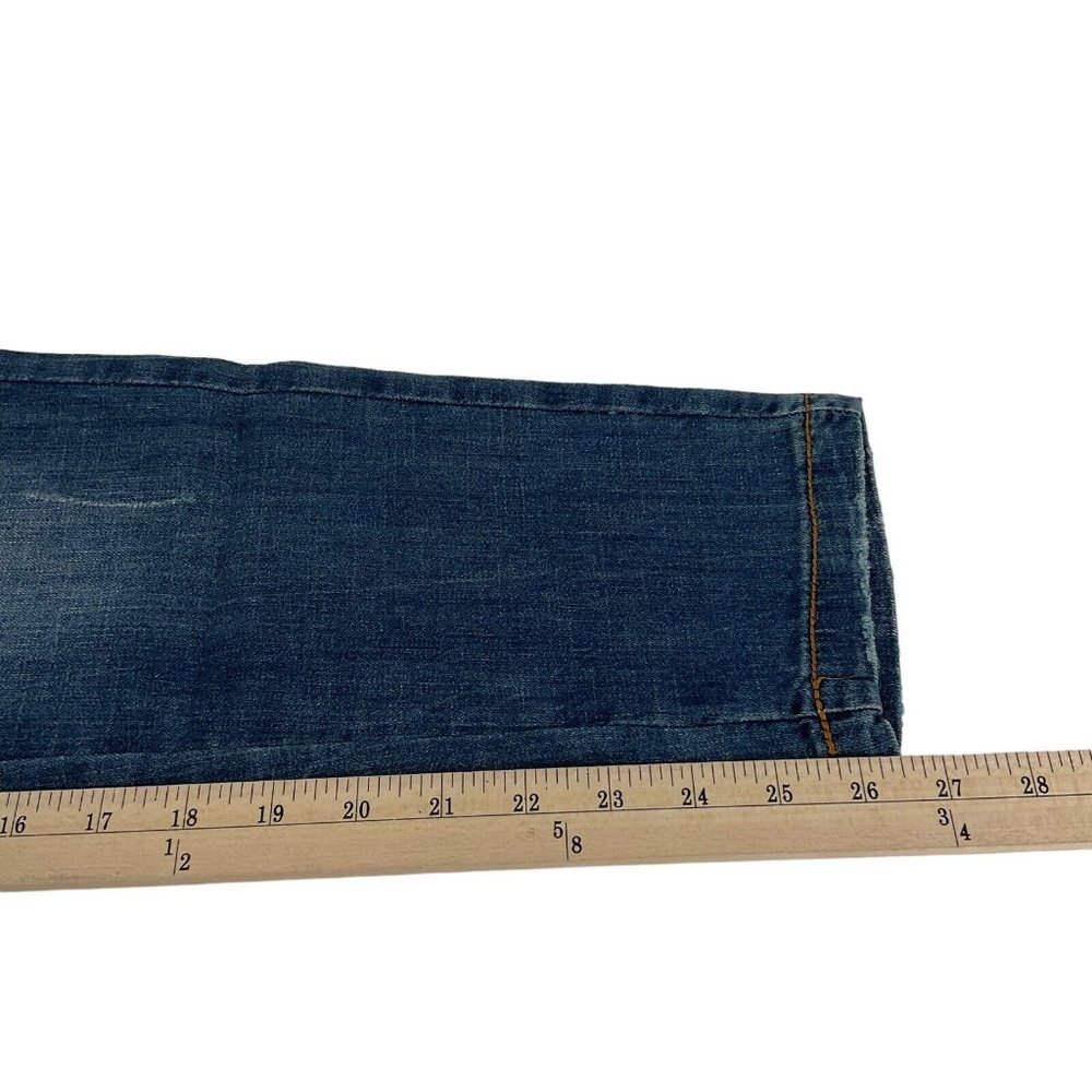V Christina Jeans Women's 8 Blue Embroidered Mid Rise Skinny Stretch $156 Nwot - Picture 9 of 10
